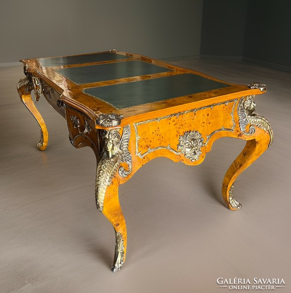 Richly decorated empire style desk with 3 drawers - for sale / rent
