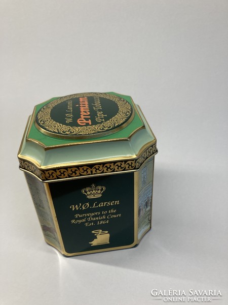 Vintage dán fém pléh doboz dohányos