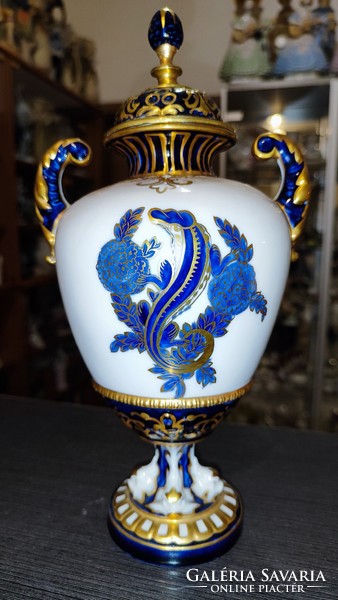 Antique royal dux lidded vase
