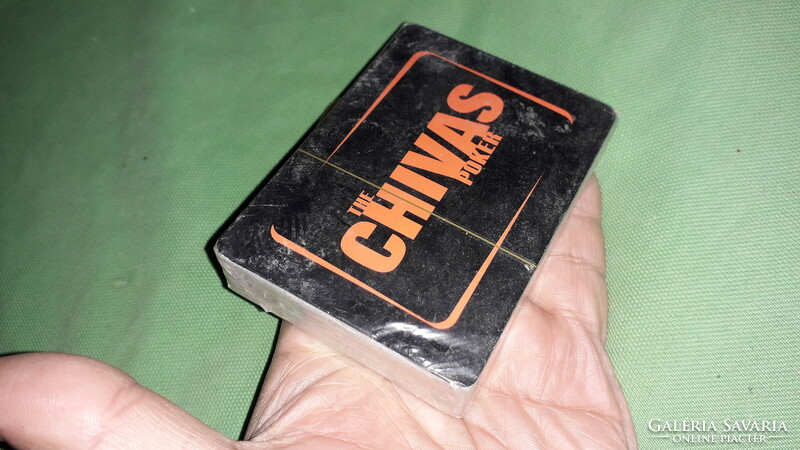 Retro CHIVAS REGAL whiskey hátlapos bontatlan csomag römi francia kártya gyűjtői a képek szerint