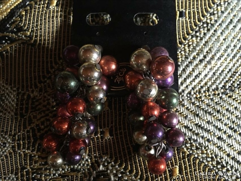Colorful cluster bijou earrings