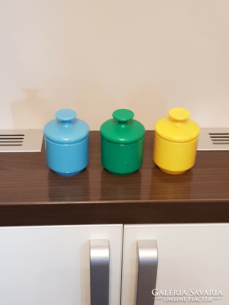 Retro colorful container, jar 3 pcs