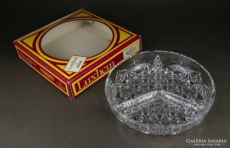 1Q073 veropa French split glass serving bowl in box