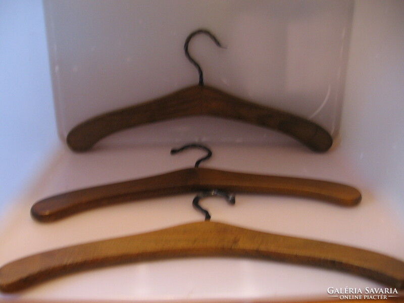 Retro hardwood and wrought iron hangers