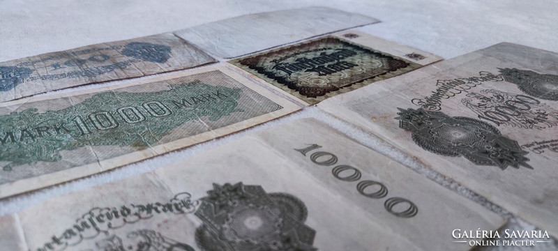 1922-es márka sor: 100-tól 50 ezerig (VF-VG) – Német weimari köztársaság | 7 db bankjegy