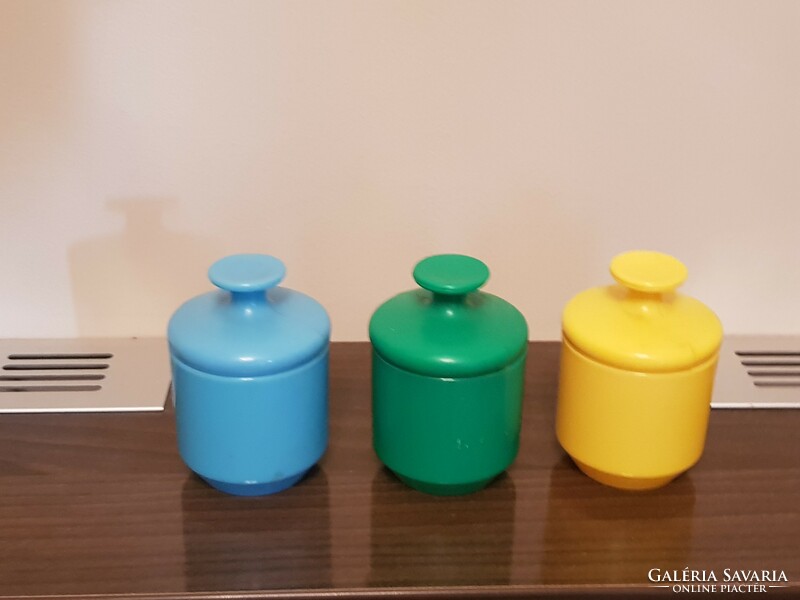 Retro colorful container, jar 3 pcs