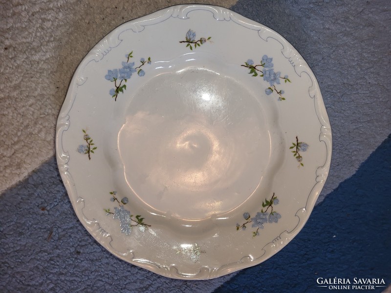 Kékvirágos Zsolnay tányér