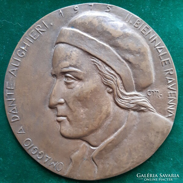 Osváth Mária: Dante Alighieri, 1975, bronz dombormű