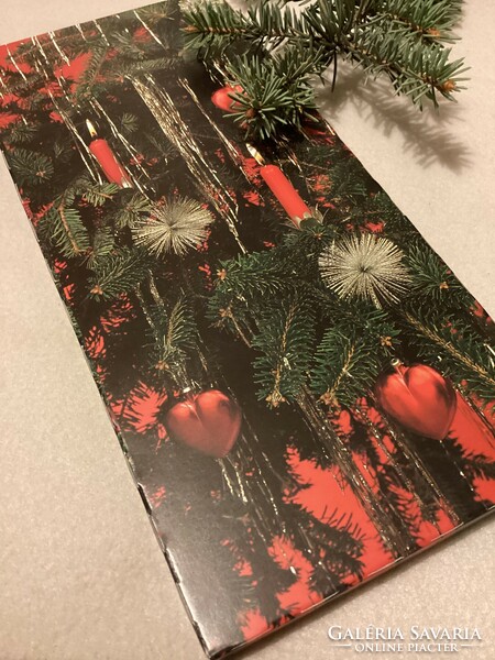 Old tinfoil tin foil Christmas tree decoration in unopened original packaging