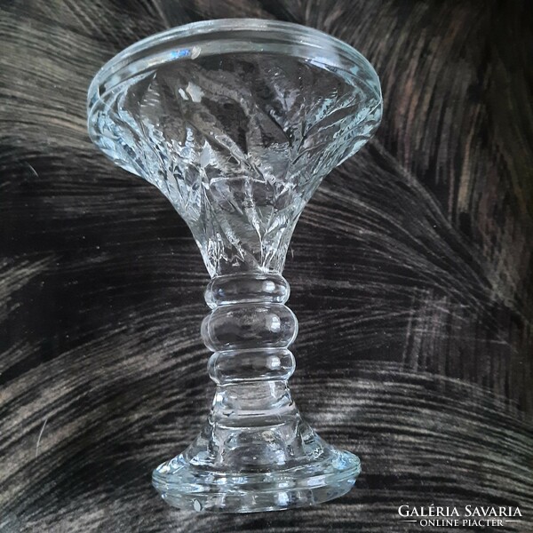 Cast glass table candle holder