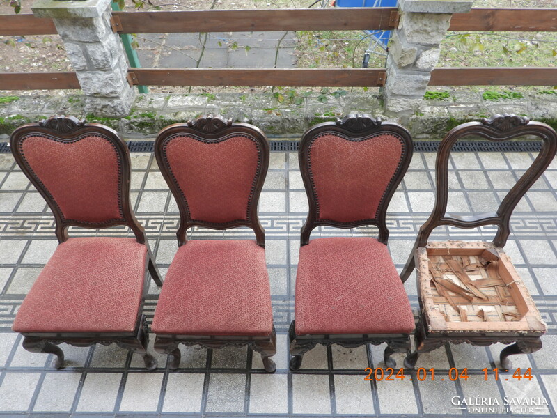 4 darab neoreneszánsz stílusú szék