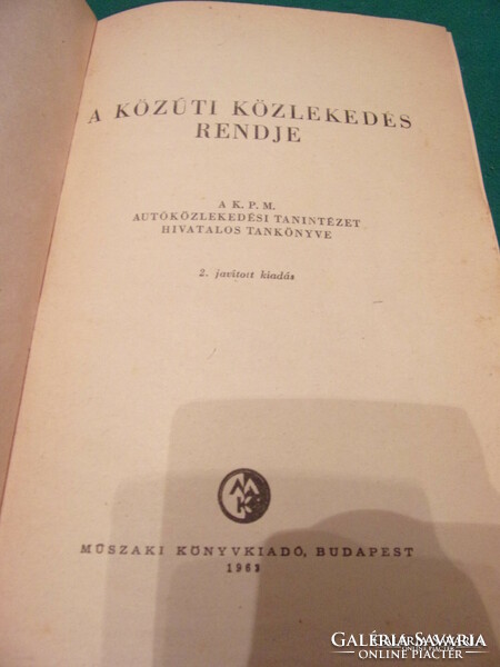 Road traffic regulations c. Book from 1963 and new krez-test c publication from 1984