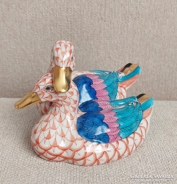 A perfect gift! Herend scaly duck pair vh pattern - in perfect condition!