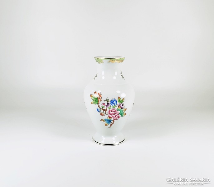 Herendi, viktória (vbo) patterned vase 16 cm., Flawless! (D008)