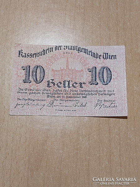 Austria 10 heller 1920 notgeld