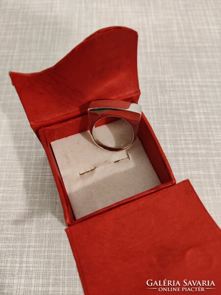 Érdekes téglalap alakú ezüst gyűrű