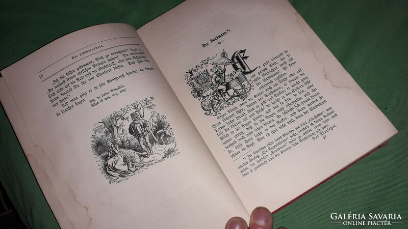 1895.H. C. Andersen teljes tündérmeséi képes német gótbetűs mese könyv a képek szerint  Abel& Müller