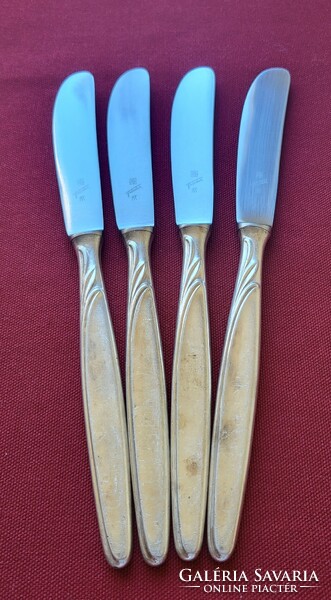 4db ezüstözött kés 90 27 jelzéssel WMF rozsdamentes pengével evőeszköz ezüst színű