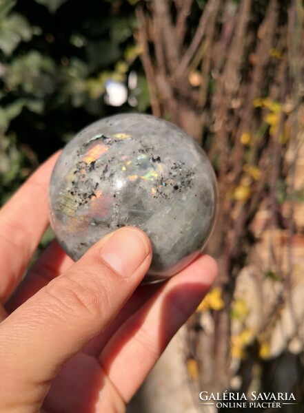 Large labradorite sphere, mineral crystal