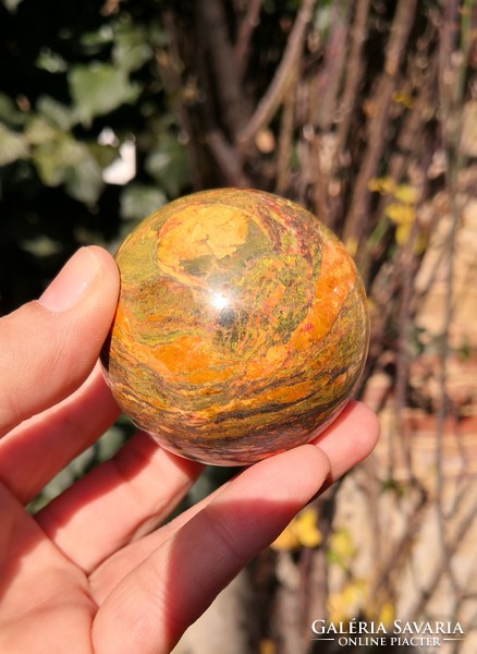Realgar sphere, mineral crystal