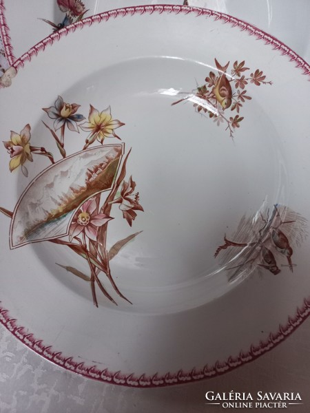 2 earthenware deep plates, badonviller