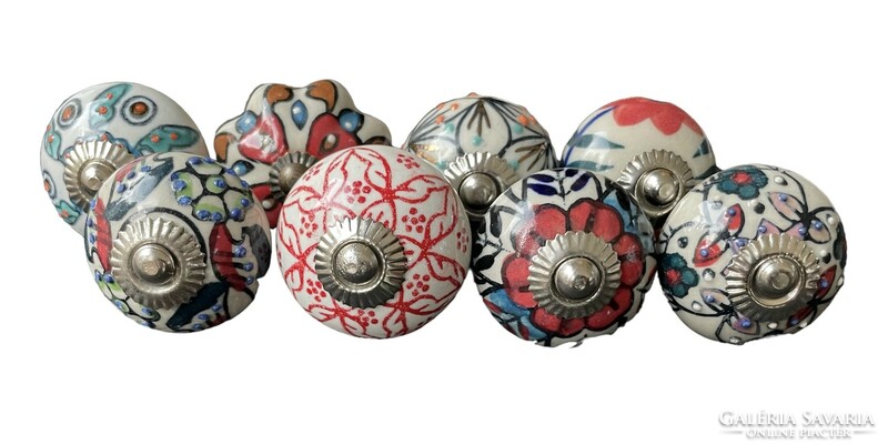 Vintage style porcelain furniture knob set (8 pieces)