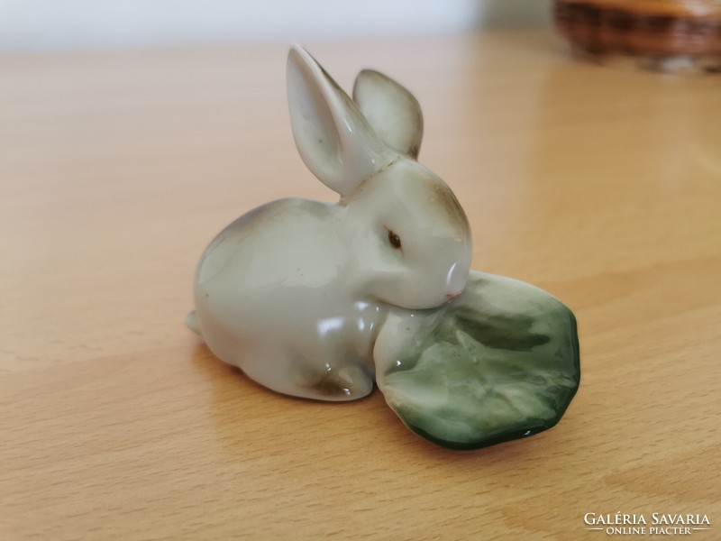 Zsolnay porcelain cabbage leaf bunny (rabbit)