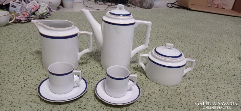 Old, shield-sealed, Zsolnay coffee set for every day.