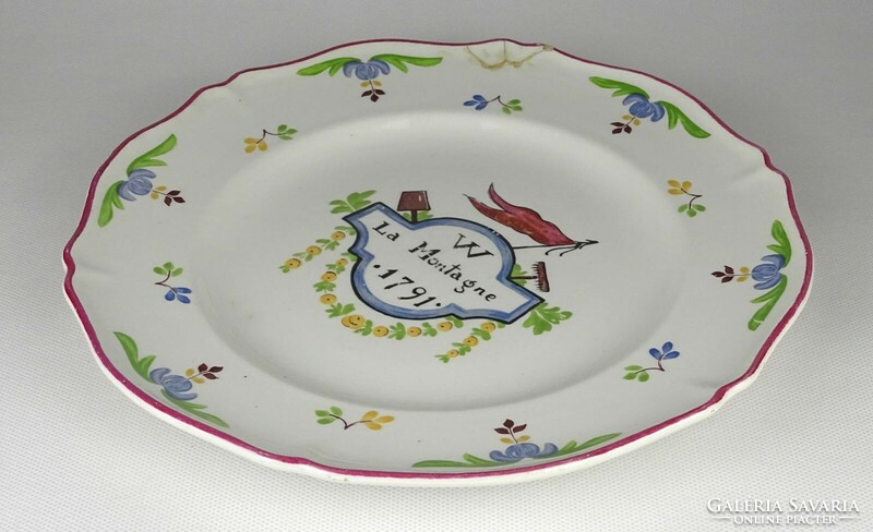 1Q079 la montagna saint-amand acaira French faience plate decorative bowl 25 cm