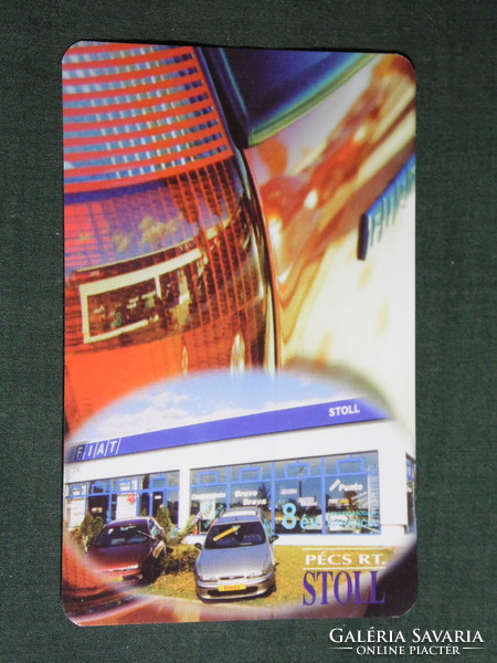 Card calendar, alfa romeo, lancia, fiat car dealership, service, Pécs, 1997, (5)