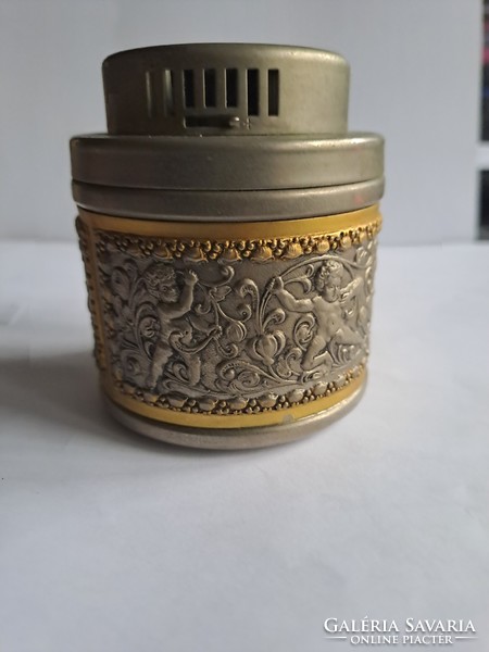 Erhard & son patterned copper cigarette holder offering box with self-lighter