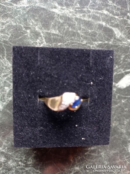 Sapphire brill gold ring