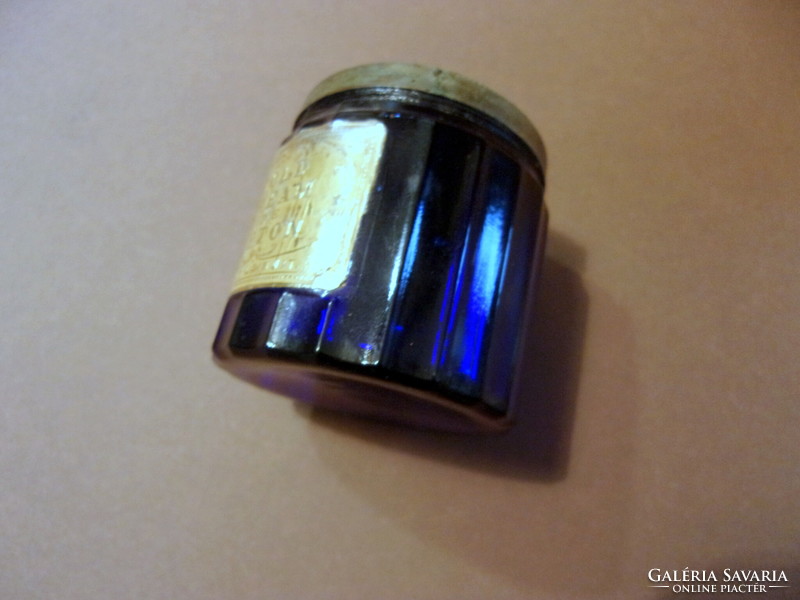 Antik francia kobaltkék -Arany krémes éjszakai krém -üvegcse