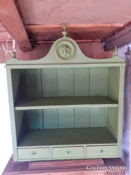 Pine shelf with drawers
