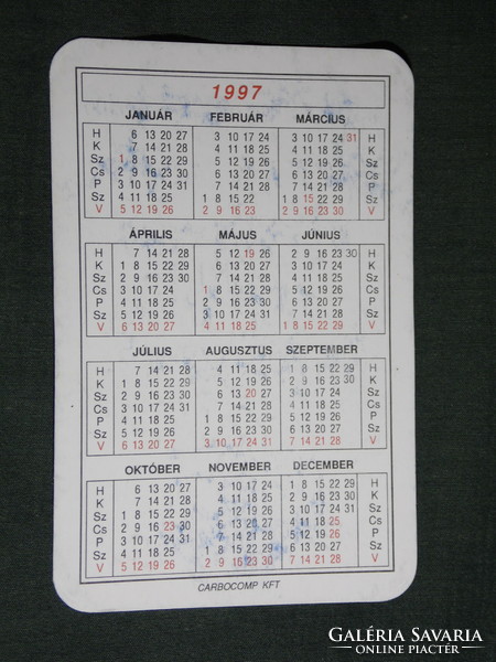 Card calendar, automobile company, Freight taxi, Pécs, 1997, (5)