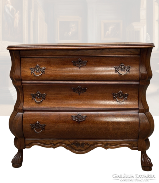 Three-drawer neo-baroque chest of drawers