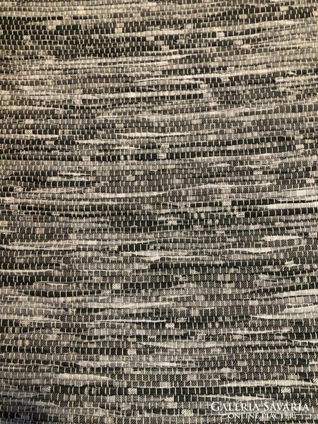 Gray handwoven rag rug