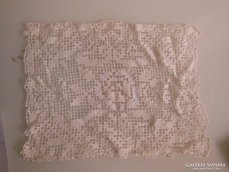 Handmade - lace - 34 x 28 cm - old - Austrian - flawless