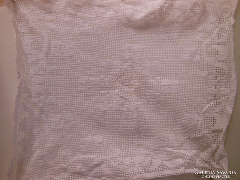 Handmade - lace - 57 x 52 cm - snow white - old - Austrian - flawless