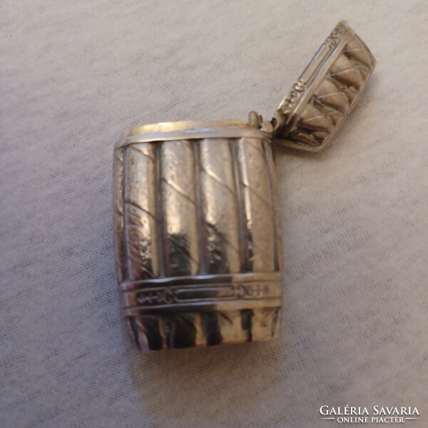 Antique silver match holder gilded inside, with hallmark, master mark. Cigar pack shape