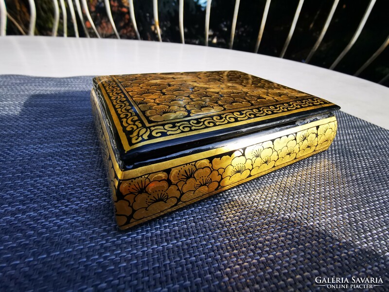 Gilded oriental lacquer box