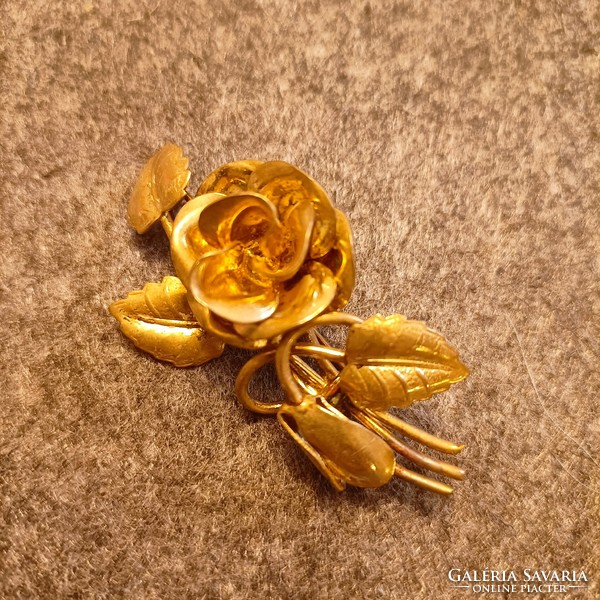 Antik rózsa bross