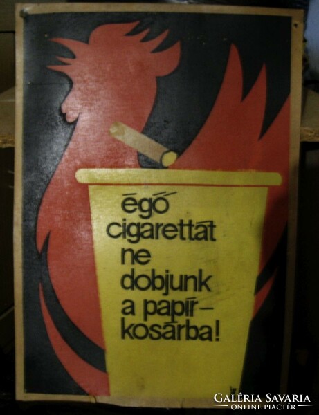 Burning cigarette..- Industrial warning poster - loft