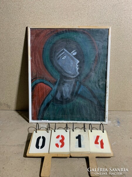 Aknay jelzéssel absztrakt festmény, olaj, kartonon, 60 x 50 cm-es. 0314