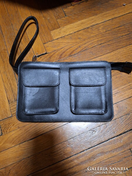 New black leather car bag 21x14 cm