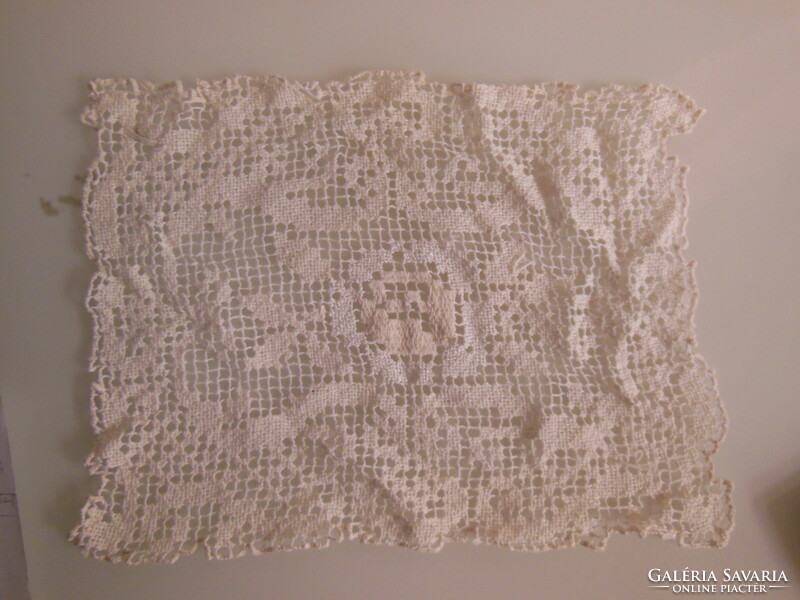 Handmade - lace - 34 x 28 cm - old - Austrian - flawless