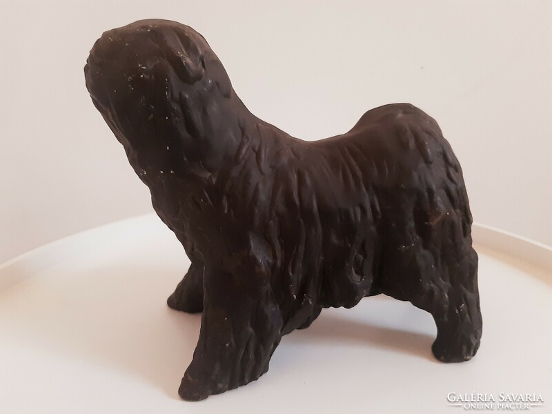 Terracotta dog marked Antal, puli