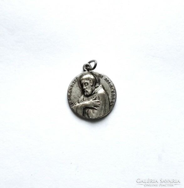 Saint Francis of Assisi silver pendant
