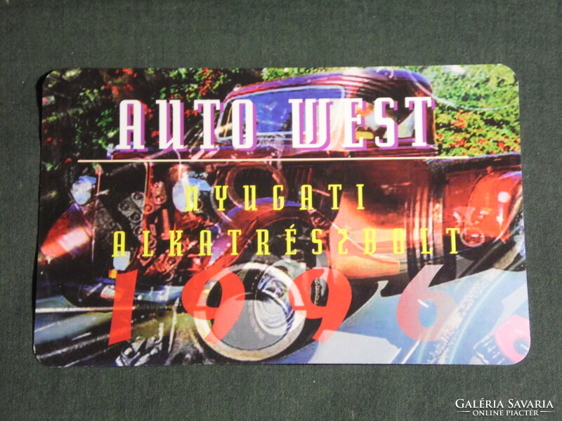 Card calendar, autowest car parts store, Pécs, 1996, (5)