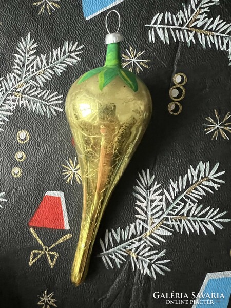Old glass pepper Christmas tree decoration